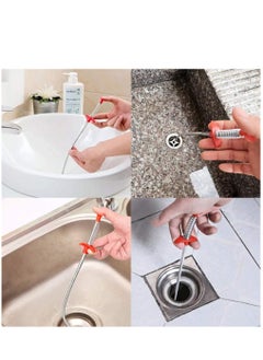 KASTWAVE Flexible Cleaning Claw Pipe Cleaning Spiral Drains Dredge Tool, Sink Sewer Cleaning Hook, Spring Hair Drain Clog Remover Cleaning Tool  - Image 3