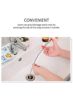 KASTWAVE Flexible Cleaning Claw Pipe Cleaning Spiral Drains Dredge Tool, Sink Sewer Cleaning Hook, Spring Hair Drain Clog Remover Cleaning Tool  - Image 4