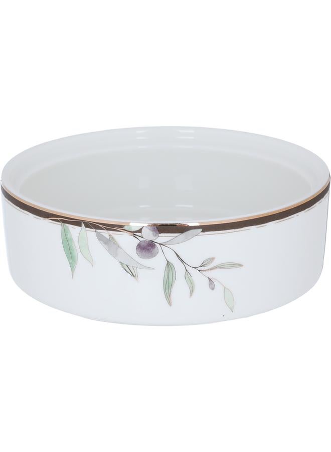 Alsaif Taghreed Porcelain Date With Transparent Cover Branch Pattern White  - Image 2