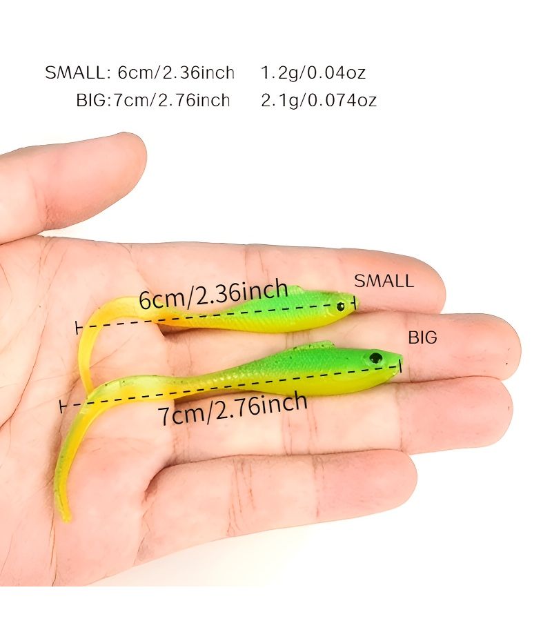 10 Pcs 2025 Roll Fish Lures Soft Baits White 1.2g For Freshwater Fishing Targeting Weever Topmouth Culter And Mandarin Fish For Wild Fishing Sports - Image 4