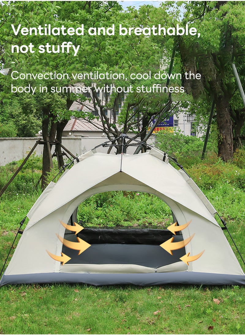 3-4 People Single-Layer Two-Door Outdoor Camping Tent Fully Automatic Quick-Opening Tent 200 * 200 * 135CM