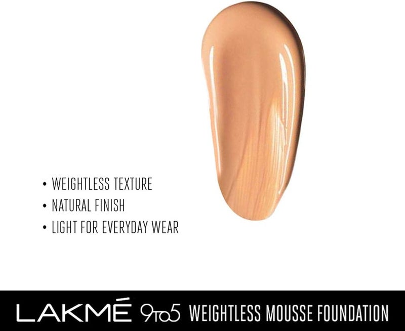 LAKME 9to5 Powerplay Mousse Foundation, Beige Vanilla, 25ml - Image 4