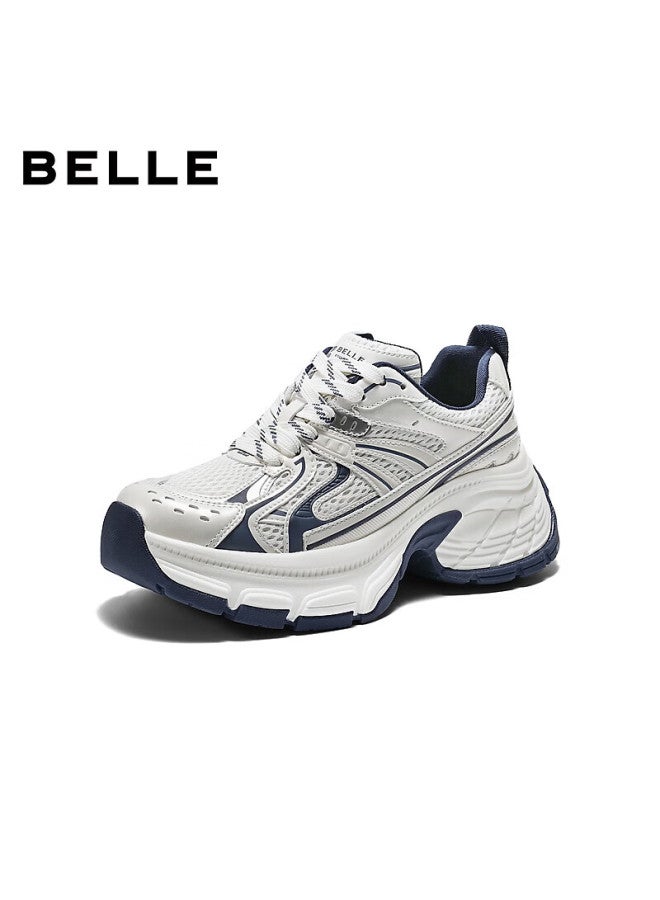 Belle Yunwhale Fashionable Design Women's Dad Sneakers Spring  New Simple Thick-soled Casual Height-increasing Shoes Jd018am6 Blue Size 38 - Image 1