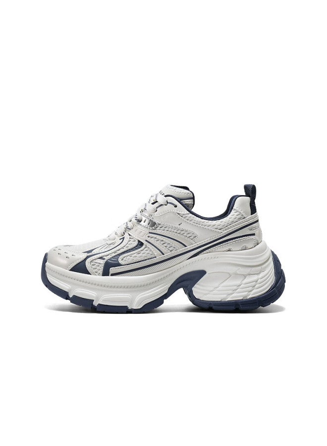 Belle Yunwhale Fashionable Design Women's Dad Sneakers Spring  New Simple Thick-soled Casual Height-increasing Shoes Jd018am6 Blue Size 38 - Image 3