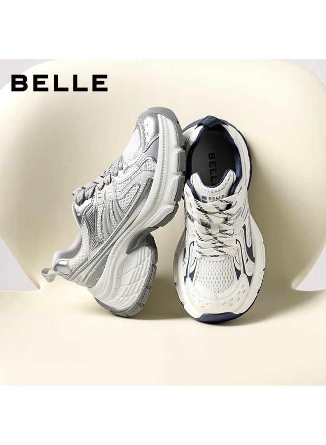 Belle Yunwhale Fashionable Design Women's Dad Sneakers Spring  New Simple Thick-soled Casual Height-increasing Shoes Jd018am6 Blue Size 38 - Image 2