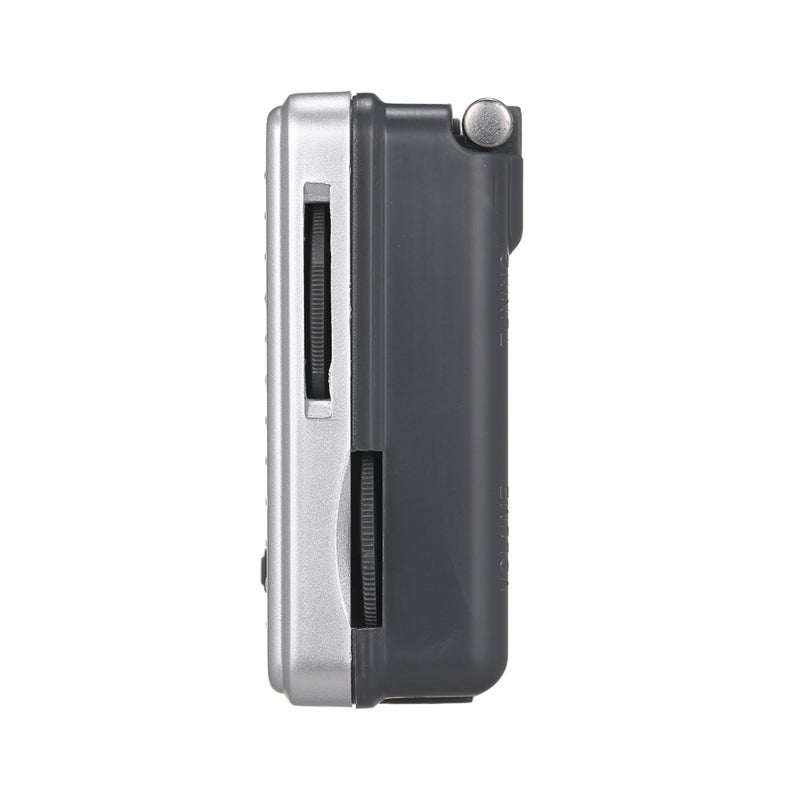 INDIN BC-R2048 Mini AM FM Radio 2 Band Radio Receiver Portable Pocket Radio Built-in Speaker w/ Headphone Jack Telescopic Antenna - Image 2