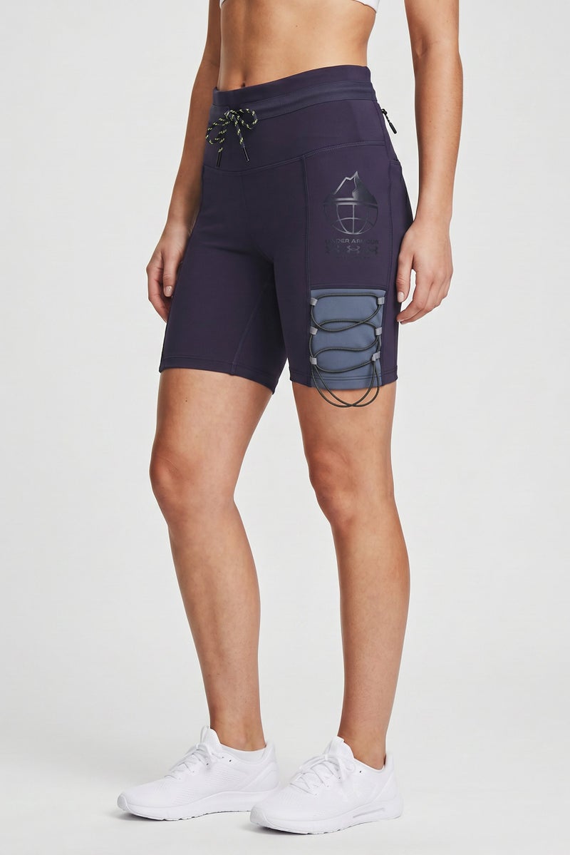 UNDER ARMOUR Women Sportswear Fit Training Shorts, Dark Lilac - Image 3