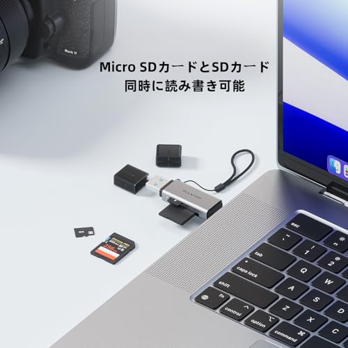 PULWTOP SD Card Reader, High-Speed USB C to Micro SD Card Adapter USB 3.0 Dual Slots, Memory Card Reader for SD/Micro SD/SDHC/SDXC/MMC, Compatible with MacBook Pro/Air, Chromebook, Android - Image 3