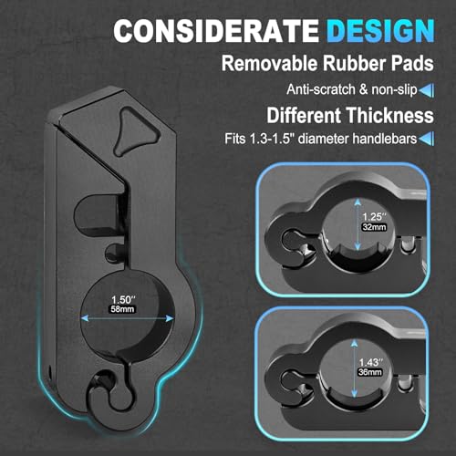 SKYJDM Motorcycle Lock Combo - Helmet and Brake Anti-Theft Grip for All Motorcycle, Bike, ATV, Scooter With Handlebar Diameters Within 1.3-1.5 Inches (Black) - Image 4