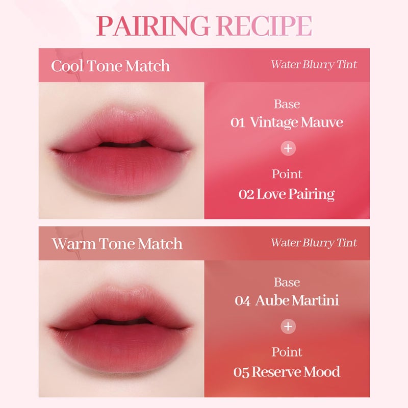 COSNORI Water Blurry Tint - Vegan Blurry Lip Tint, Lightweight & Long-lasting, Moist-watery texture, Flawless blurred lip (04 Aube Martini) - Image 3