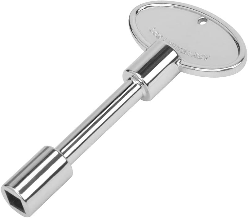 Skyflame Universal Gas Valve Key Fits 1/4" and 5/16" Gas Valve Stems, for Fire Pit and Fireplace, Polished Chrome - 3 Inches - Image 1