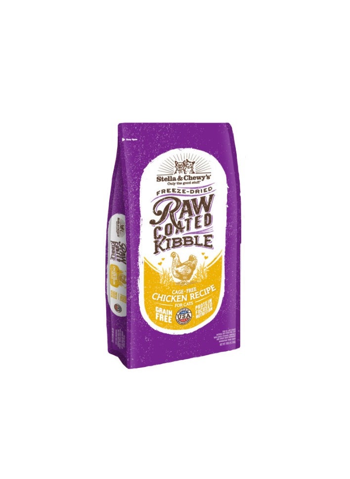 Stella & Chewys Stella & Chewys Cat-Raw Coated Kibble Chicken 10lb, raw coated kibble for cats, freeze dried, food for cats, cat kibble, Raw food for cats, stella & chewy cat food, Cat food, cat dry food  - Image 1