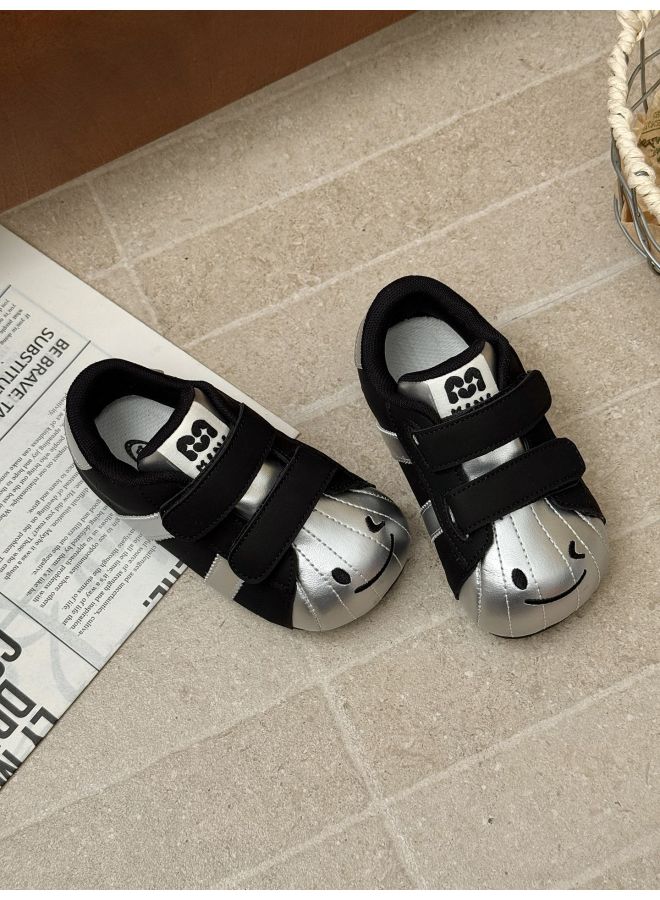 Xshx Large-toe Shell Shoes Retro Children's Functional Thin-soled Sneakers Wenzhou Children's Shoes Autumn New Velcro Boys And Girls