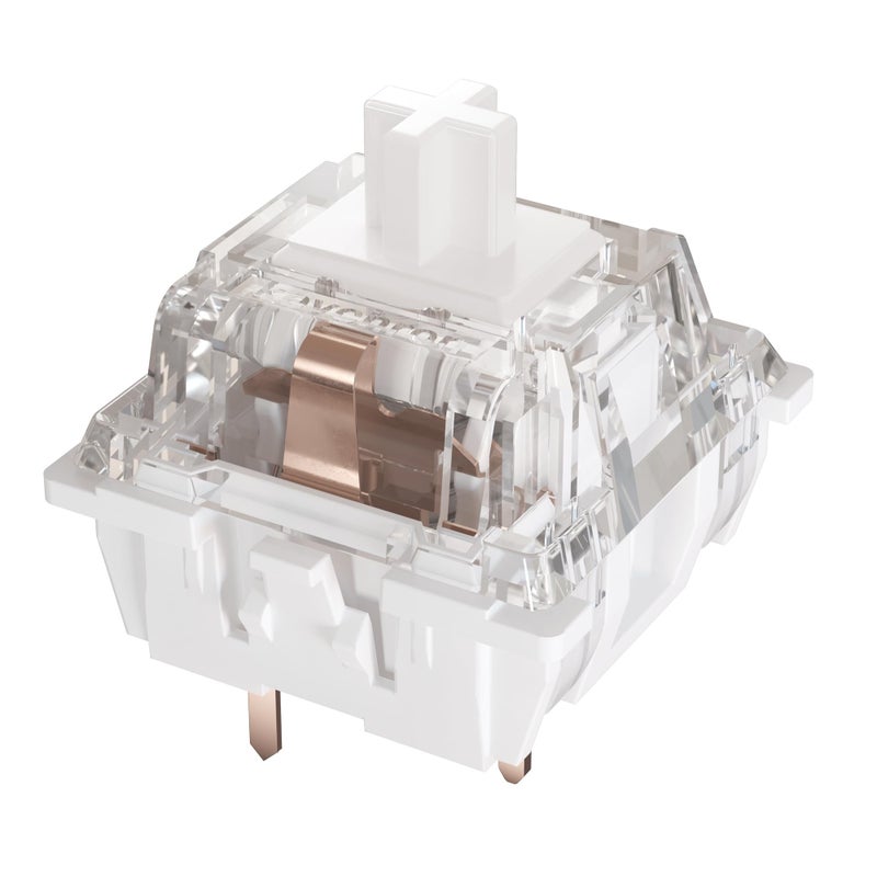 Keychron Silent K Pro White Mechanical Switches 110 PCS Quiet Linear 38gf Factory PreLubed SMDLED Compatible 3Pin HotSwappable Smooth Typing for Gaming Office - Image 2
