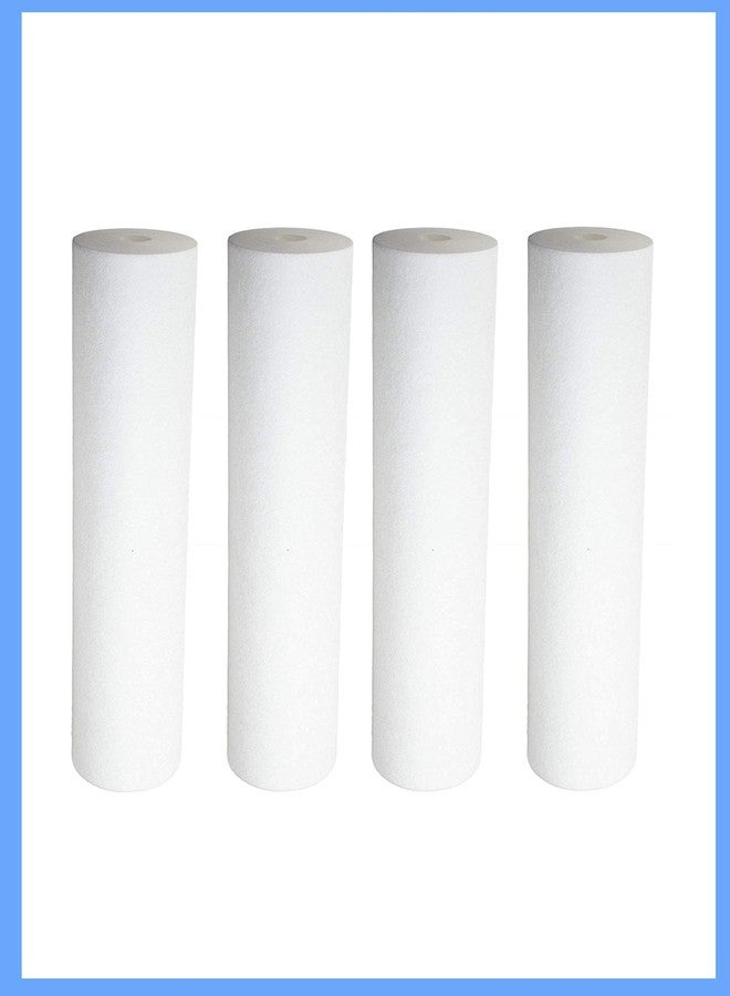 CFS - 4 Pack Sediment Water Filter Cartridges - Removes Bad Taste and Odor - Whole House Replacement Filter Cartridge - 5 Micron - 9-7/8" x 2 1/2" - Image 2