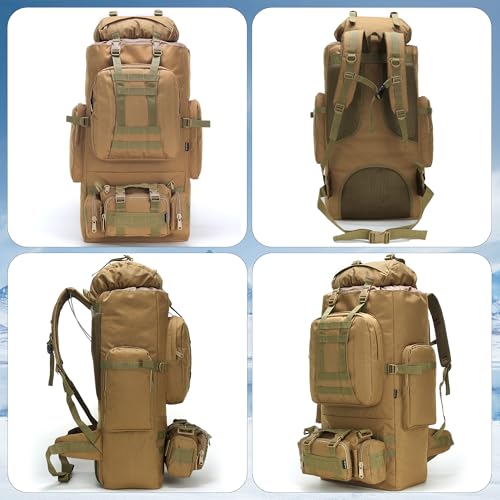 King'sGuard 100L Camping Hiking Backpack Molle Rucksack Military Camping Backpacking Daypack - Image 5