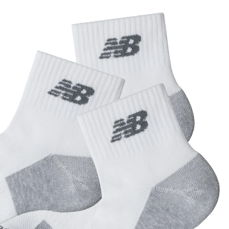 New Balance White Unisex Performance Cushioned Ankle 3 Pack  | Best Price UAE