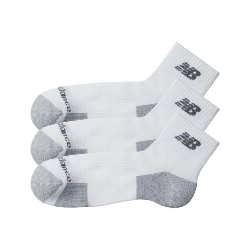 New Balance White Unisex Performance Cushioned Ankle 3 Pack  | Best Price UAE