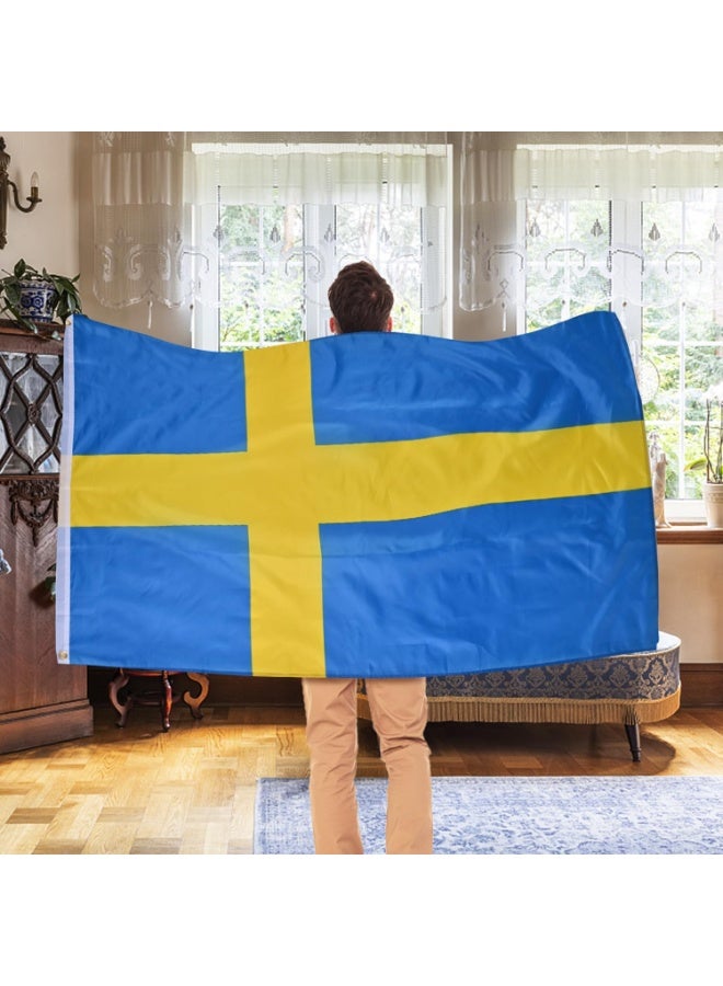 Geneva Sweden Flag 3×5 Ft – Polyester Banner with Grommets for Outdoor & FIFA World Cup 2026 Decor ⚽🇸🇪 - Image 2