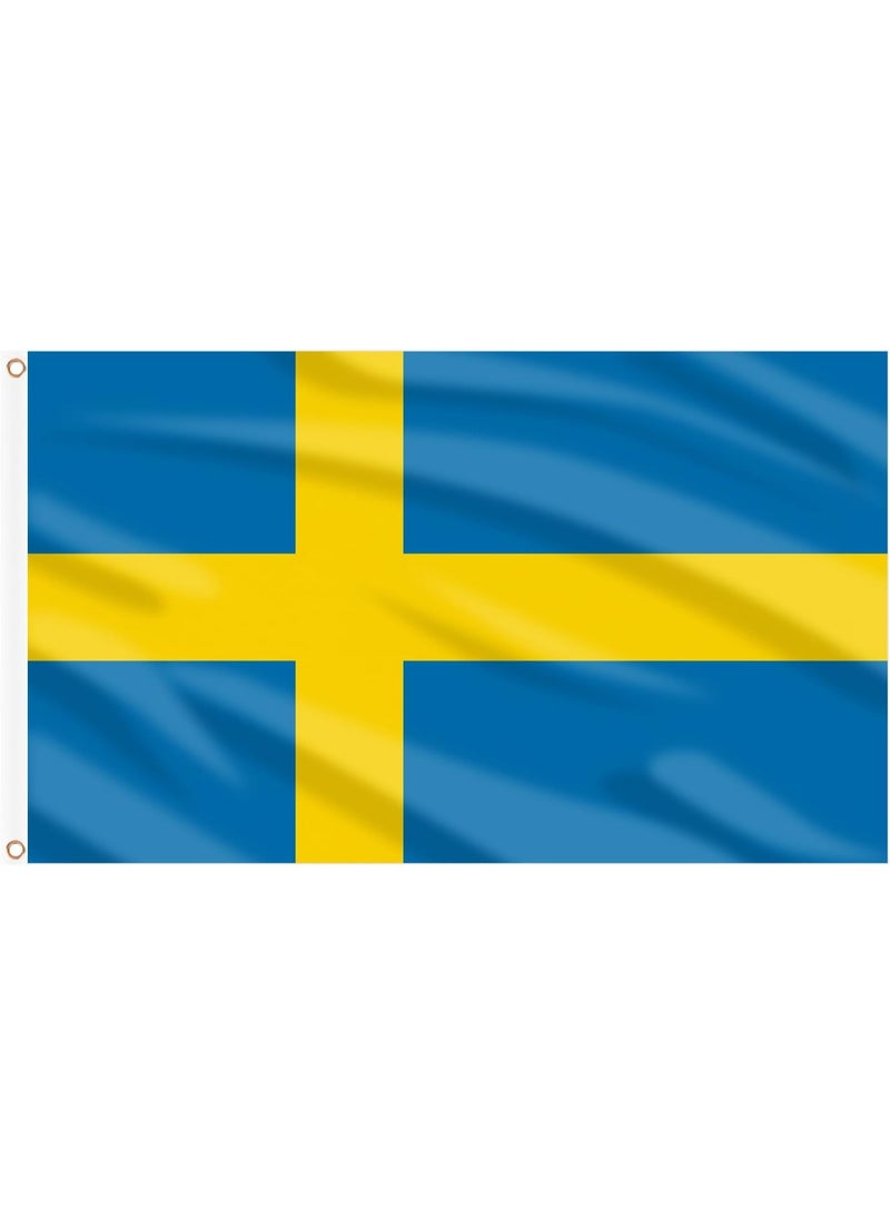 Geneva Sweden Flag 3×5 Ft – Polyester Banner with Grommets for Outdoor & FIFA World Cup 2026 Decor ⚽🇸🇪 - Image 1