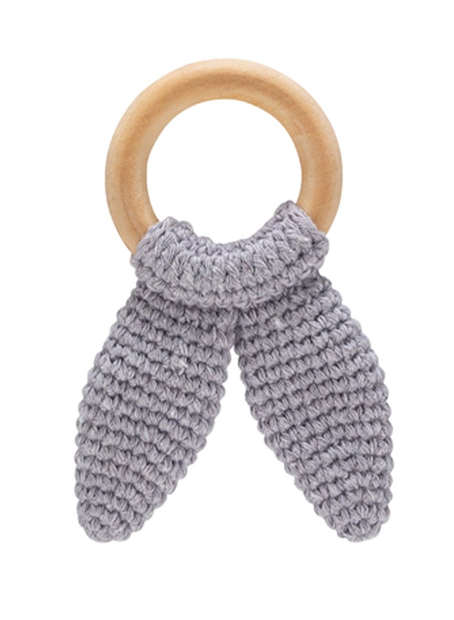 BabyJem Wooden Ring Teether for Babies - Handcrafted Durable Beech Wood and 100% Cotton Yarn - Safe and Chemical-Free Toy for Long-Term Usage - Sustainable and Eco-Friendly Design with Unique Artisanal Touch  - Image 1