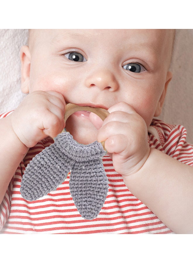 BabyJem Wooden Ring Teether for Babies - Handcrafted Durable Beech Wood and 100% Cotton Yarn - Safe and Chemical-Free Toy for Long-Term Usage - Sustainable and Eco-Friendly Design with Unique Artisanal Touch  - Image 5