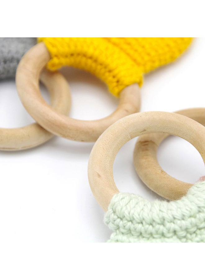 BabyJem Wooden Ring Teether for Babies - Handcrafted Durable Beech Wood and 100% Cotton Yarn - Safe and Chemical-Free Toy for Long-Term Usage - Sustainable and Eco-Friendly Design with Unique Artisanal Touch  - Image 2