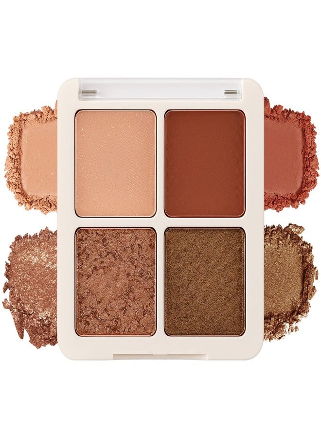 Jutqut 4 Colors Matte & Metallic Shimmer Eyeshadow Palette, Nude Champagne Gold Shimmer Eye Shadow, Velvety Matte Finish, Smooth Pigmented Blendable Creamy Texture, Long-Lasting C# - Image 1