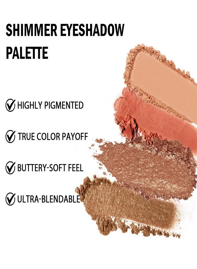 Jutqut 4 Colors Matte & Metallic Shimmer Eyeshadow Palette, Nude Champagne Gold Shimmer Eye Shadow, Velvety Matte Finish, Smooth Pigmented Blendable Creamy Texture, Long-Lasting C# - Image 4