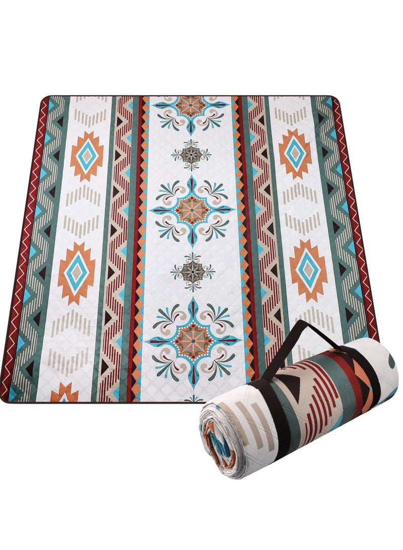 Generic Portable Picnic Blanket,Foldable Outdoor Mat 200*200CM,Large Size Waterproof and Sandproof Picnic Mat Beach Mat,Thickened/Waterproof/Ultrasonic Picnic Pad,for Outdoor,Open,Camp,Camping  - Image 1