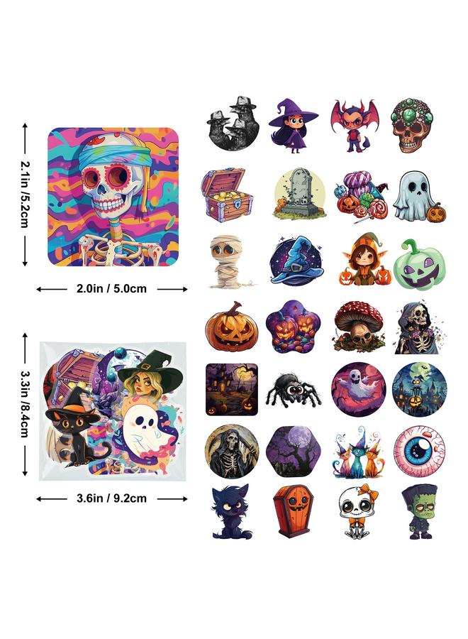 Bluejw Cartoon Little Ghost Black Cat Witch All Saints 50 PET Stickers Holiday Party Graffiti Stickers - Image 5