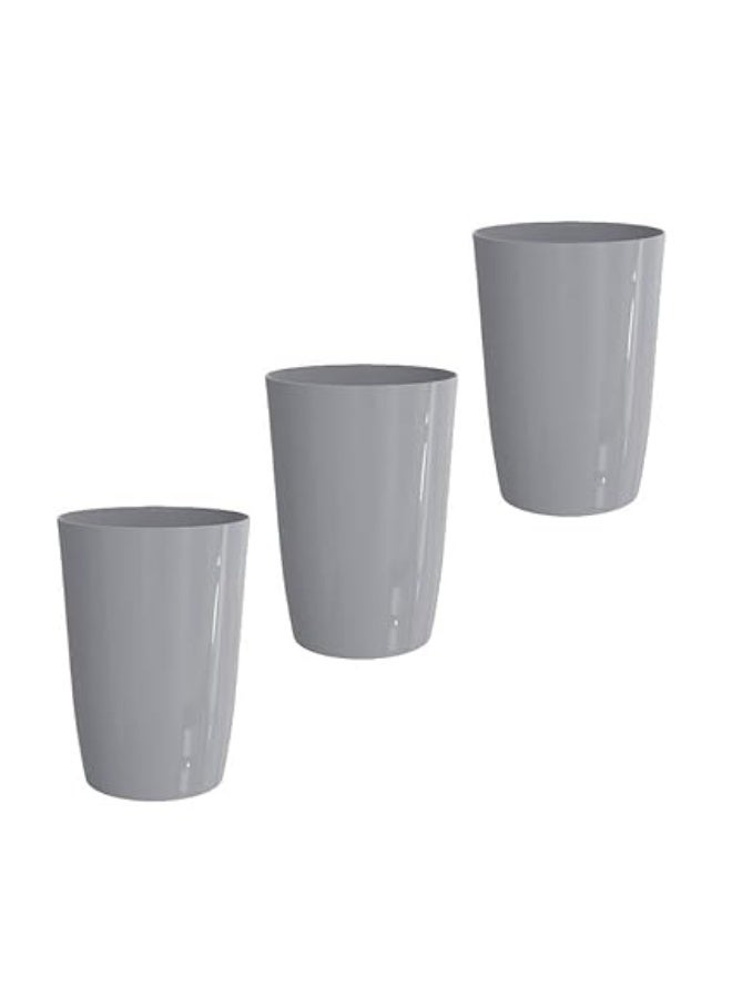 باسكت بدون غطاء - طقم مكون من 3 قطع باللون الرمادى