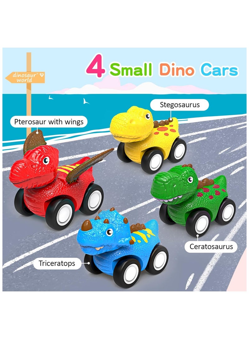 ألعاب للأولاد من عمر 1 إلى 4 سنوات، 5 في 1 للأعمار من 2 إلى 4 مع 4 ألعاب ديناصور للأطفال من 3 إلى 5 سنوات، ألعاب للأطفال من 1 إلى 5 سنوات تعمل بالطاقة الاحتكاكية مع إضاءة وصوت وهدية رائعة للأولاد. - Image 2