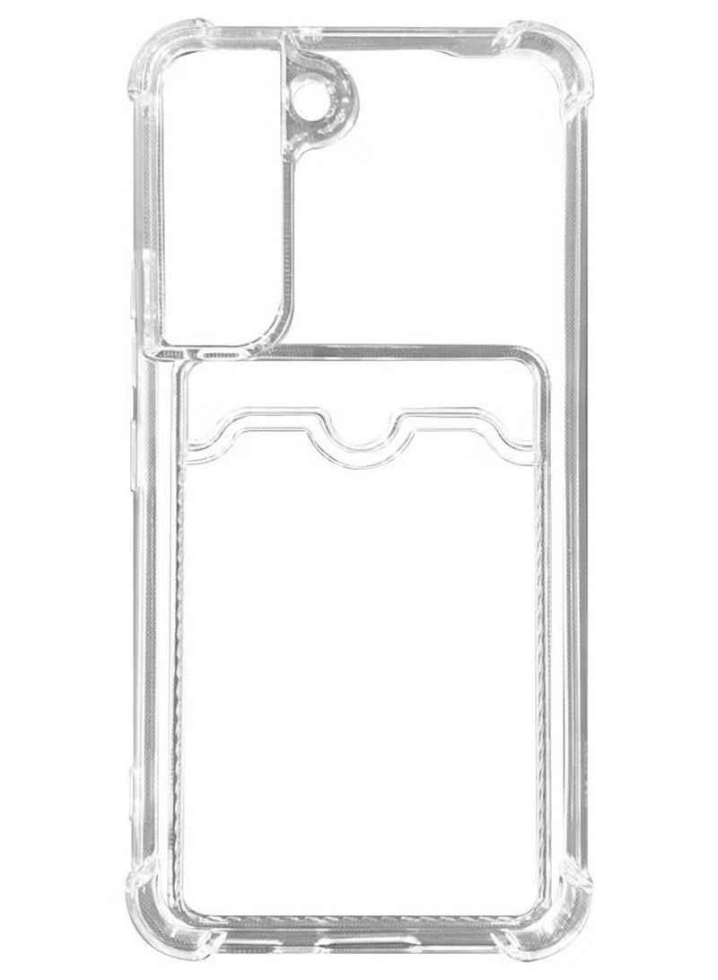 Transparent Shockproof TPU Case Cover with Card Holder Slot for Samsung Galaxy S22 Plus  - Image 3