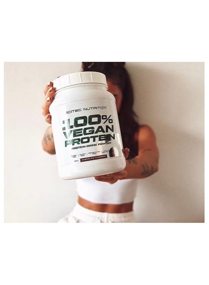 SCITEC NUTRITION بروتين نباتي 100% من سيتك نوتريشن 1 كجم بنكهة الشوكولاتة - Image 3