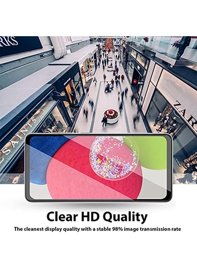 تيمبرد غلاس واقي شاشة متوافق مع هاتف Samsung Galaxy A52S ، طبقة شفافة من الزجاج المقوى، متوافق مع الجراب، صلابة 9H، مضاد لبصمات الأصابع، مضاد للخدش، بدون فقاعات - Image 3