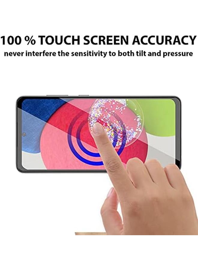 تيمبرد غلاس واقي شاشة متوافق مع هاتف Samsung Galaxy A52S ، طبقة شفافة من الزجاج المقوى، متوافق مع الجراب، صلابة 9H، مضاد لبصمات الأصابع، مضاد للخدش، بدون فقاعات - Image 5
