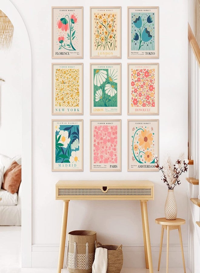 AnyDesign 9 Pcs Flower Market Decoration Matisse Wall Art Prints Floral Art Poster Unframed Drawing Posters for Gallery Back to School Aesthetic Living Room Bathroom Decor, 8 x10 Inch - Image 2