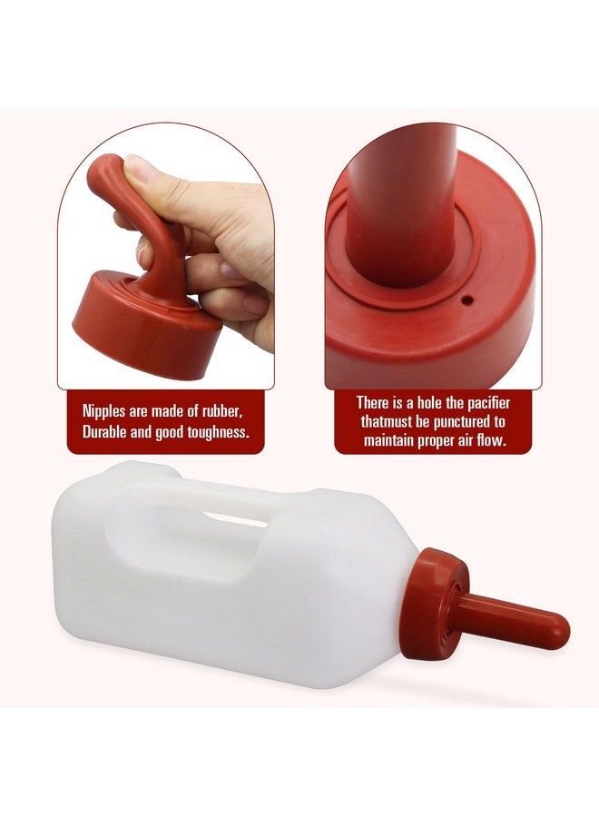 APlayfulBee 2 Quart Calf Nursing Feeding Bottle with a Replacement Nipple, Calves Nursing Milk Feeding Bottle with Handle Livestock Supplie - Image 3