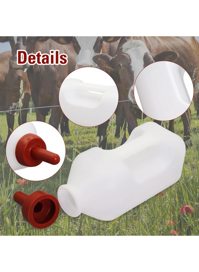 APlayfulBee 2 Quart Calf Nursing Feeding Bottle with a Replacement Nipple, Calves Nursing Milk Feeding Bottle with Handle Livestock Supplie - Image 4
