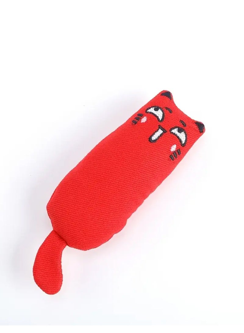 Catnip Toy Bite Resistant Catnip Plush Pillow Chew Toys Thumb Shape Teeth Grinding Catnip Pet Interactive Cloth Toy for Cat Teasing Relaxation for Cats