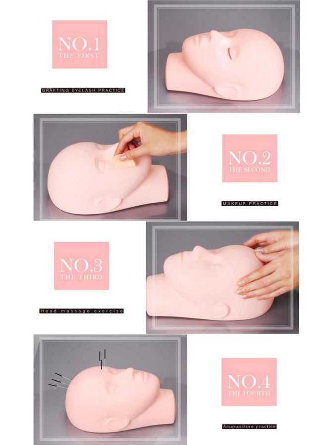 Yephets Pro Training Mannequin Flat Head Practise Make Up Eye Lashes Eyelash Extensions - Image 2