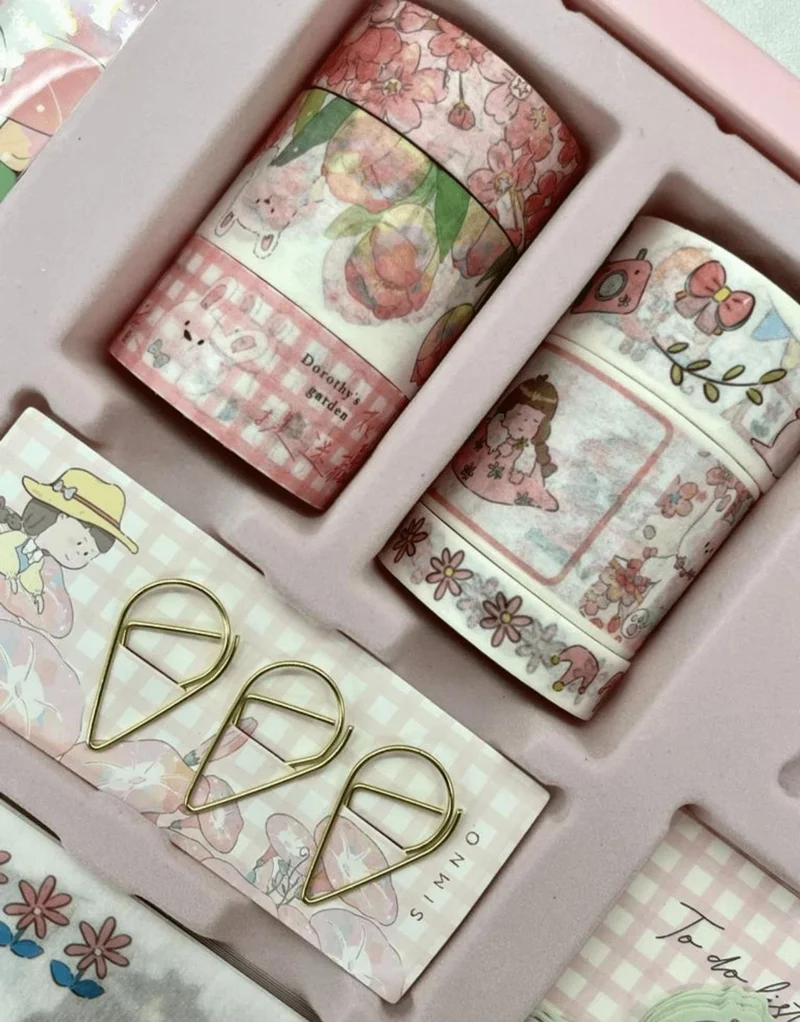كاغيت جيمي دوكان Paper Ship Shop Lovely Dorothy and Her Garden Pink Full Gift Set Box Set Notebook Bullet Journal Scrapbook
