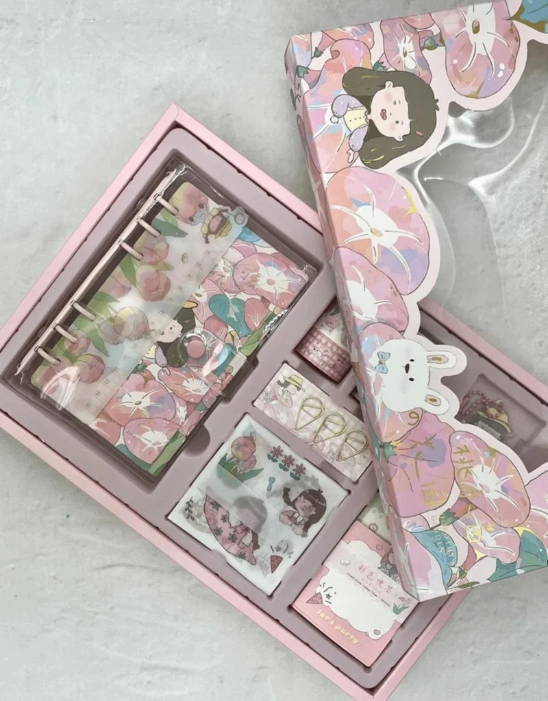 كاغيت جيمي دوكان Paper Ship Shop Lovely Dorothy and Her Garden Pink Full Gift Set Box Set Notebook Bullet Journal Scrapbook