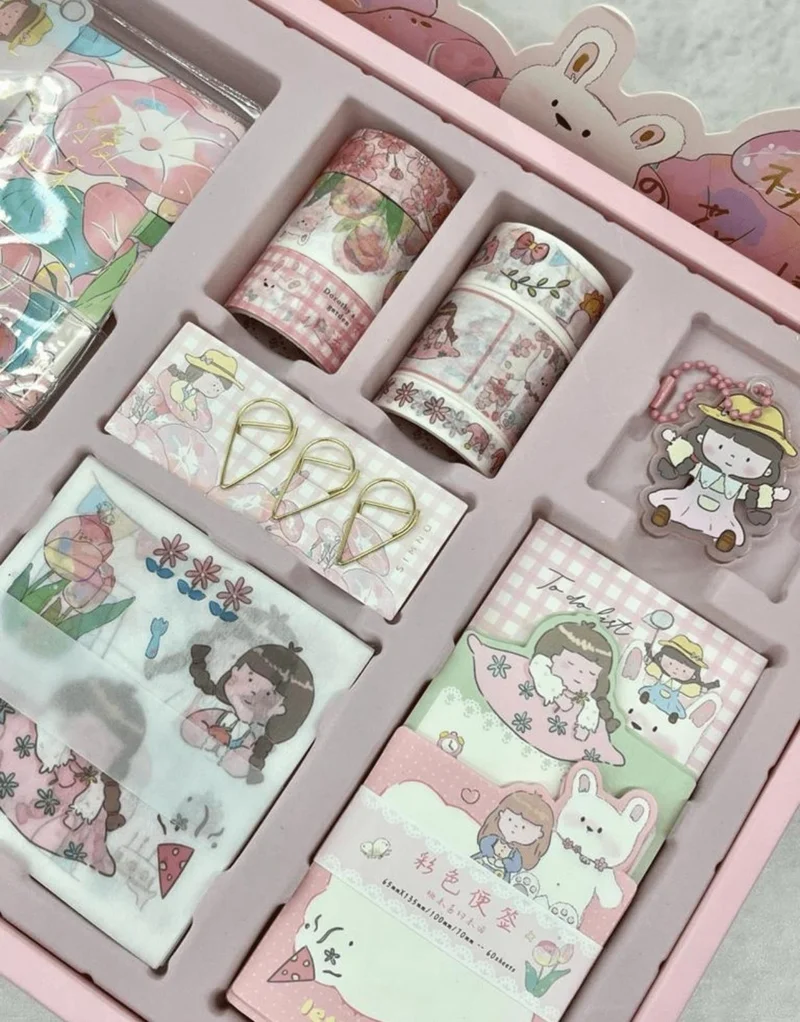 كاغيت جيمي دوكان Paper Ship Shop Lovely Dorothy and Her Garden Pink Full Gift Set Box Set Notebook Bullet Journal Scrapbook