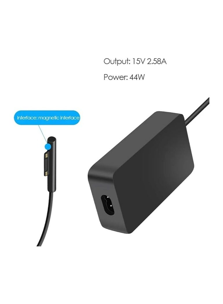 Terabyte Replacement 15V 2.58A (44W) Surface Pro Charger for Original Microsoft Surface Pro 9 8 7+ 7 6 5 4 3 X 1796 1769 1800 Laptop Power Adapter Supply - Image 4