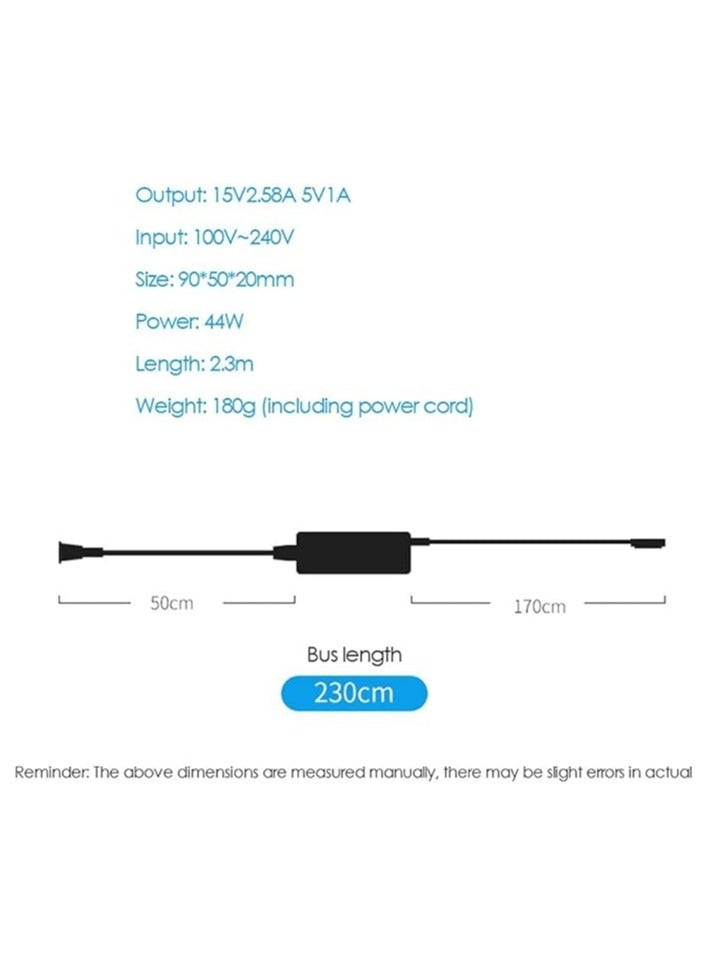 Terabyte Replacement 15V 2.58A (44W) Surface Pro Charger for Original Microsoft Surface Pro 9 8 7+ 7 6 5 4 3 X 1796 1769 1800 Laptop Power Adapter Supply - Image 5