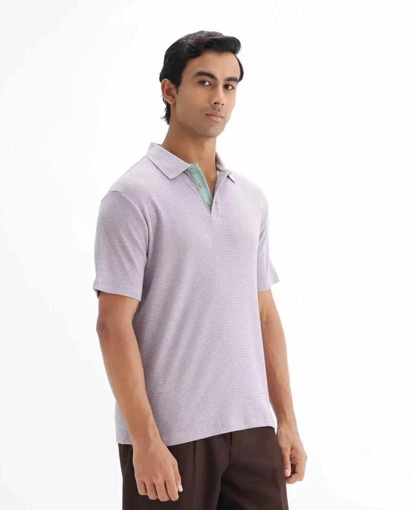 Rare Rabbit Men's Classic Waffle Knit Polo