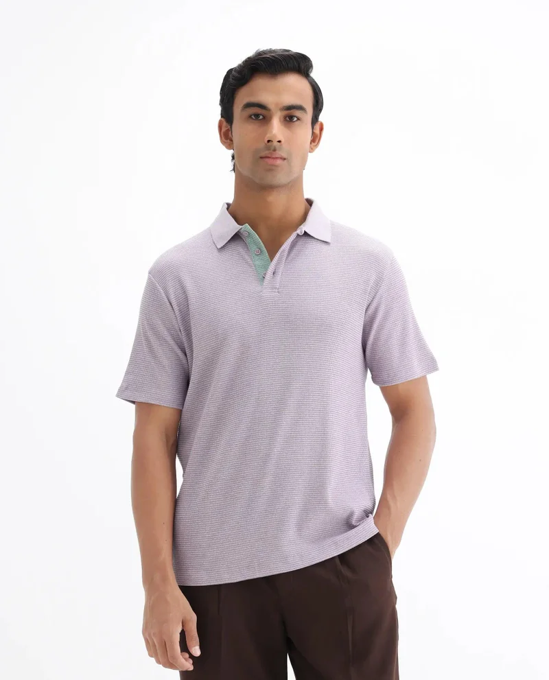 Rare Rabbit Men's Classic Waffle Knit Polo