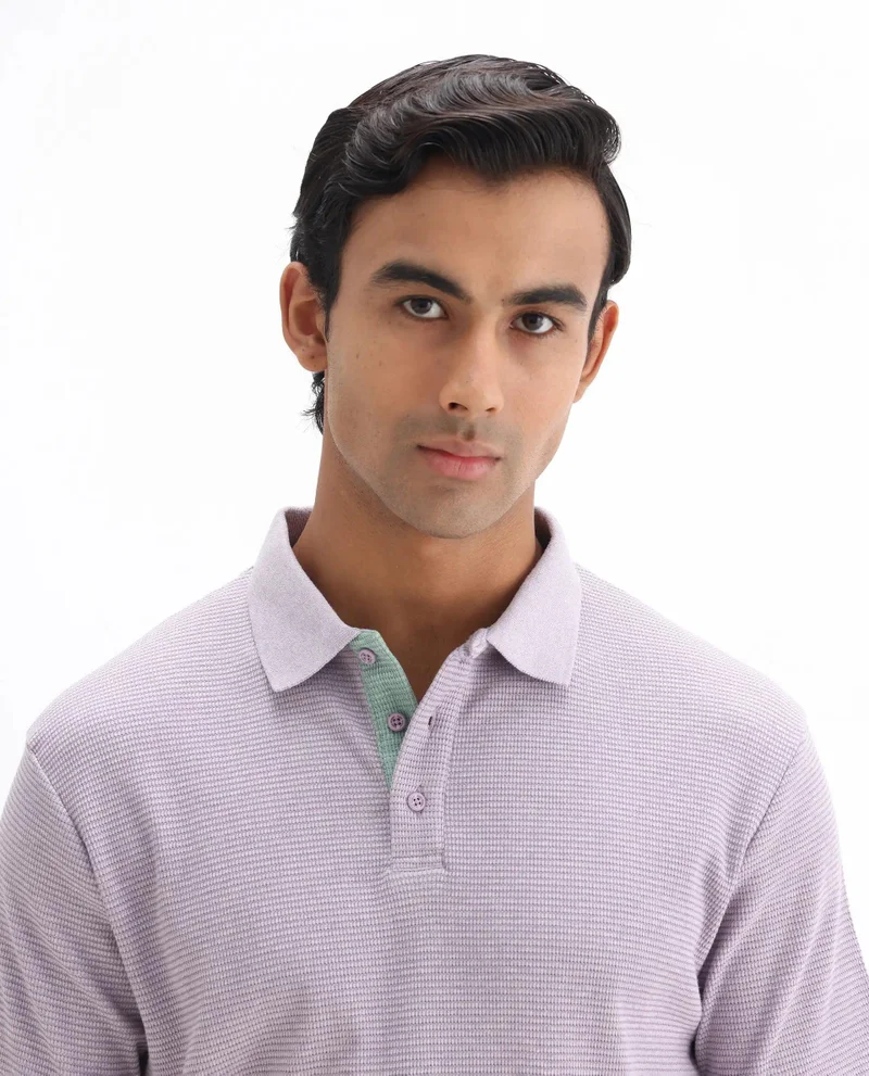Rare Rabbit Men's Classic Waffle Knit Polo